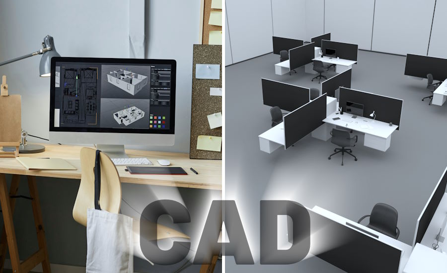 CAD tools are used in a broad scale while designing workspace areas